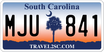 SC license plate MJU841