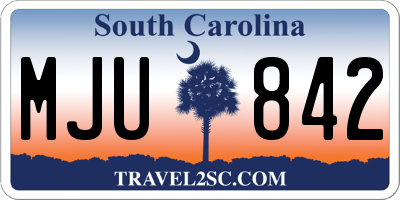 SC license plate MJU842