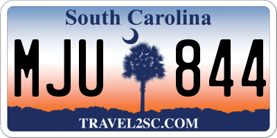 SC license plate MJU844