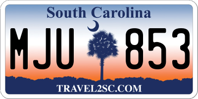 SC license plate MJU853