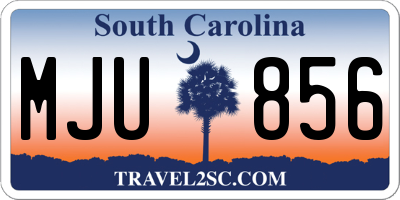 SC license plate MJU856