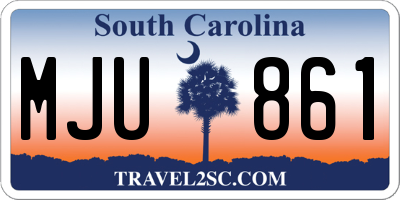 SC license plate MJU861