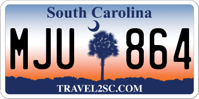 SC license plate MJU864