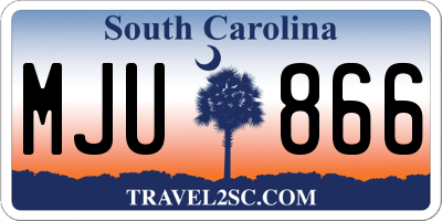 SC license plate MJU866
