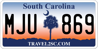 SC license plate MJU869