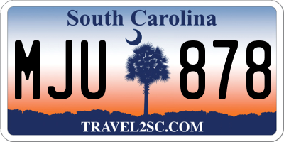 SC license plate MJU878