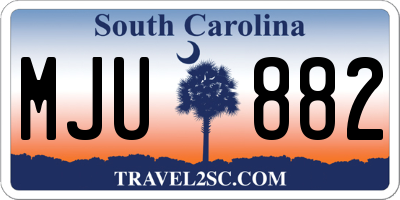 SC license plate MJU882