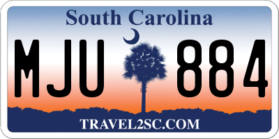 SC license plate MJU884