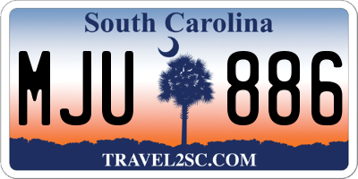 SC license plate MJU886