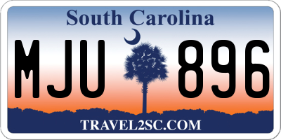 SC license plate MJU896
