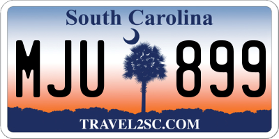 SC license plate MJU899