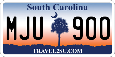 SC license plate MJU900