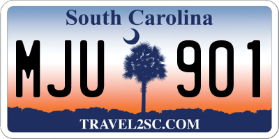 SC license plate MJU901