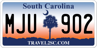 SC license plate MJU902