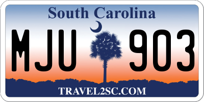 SC license plate MJU903
