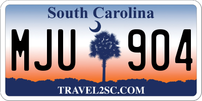 SC license plate MJU904