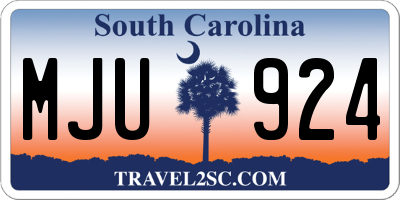 SC license plate MJU924