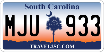 SC license plate MJU933