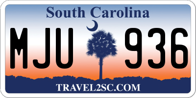 SC license plate MJU936