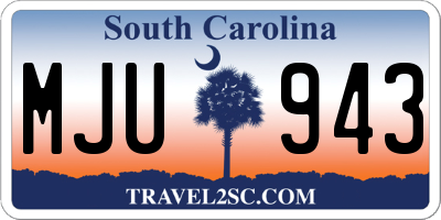 SC license plate MJU943