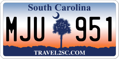 SC license plate MJU951