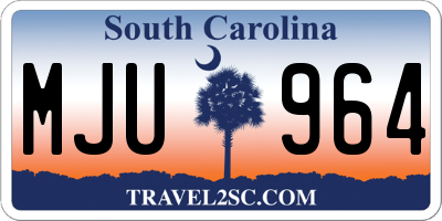 SC license plate MJU964