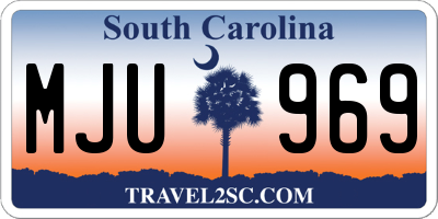 SC license plate MJU969