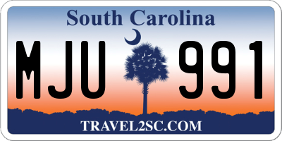 SC license plate MJU991