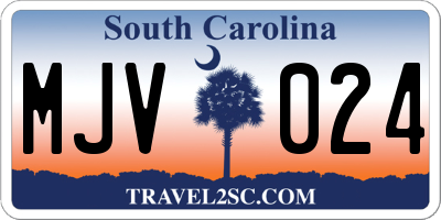 SC license plate MJV024