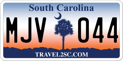 SC license plate MJV044