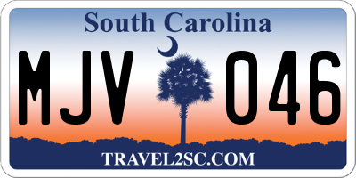 SC license plate MJV046