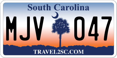 SC license plate MJV047