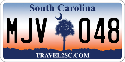 SC license plate MJV048
