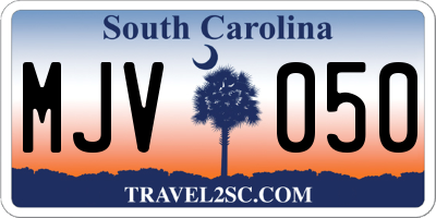 SC license plate MJV050