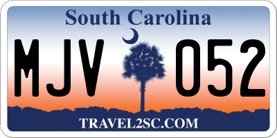 SC license plate MJV052