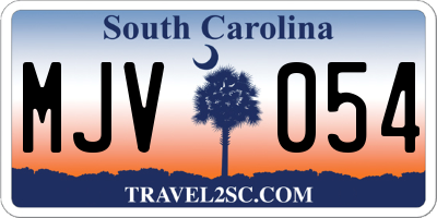SC license plate MJV054