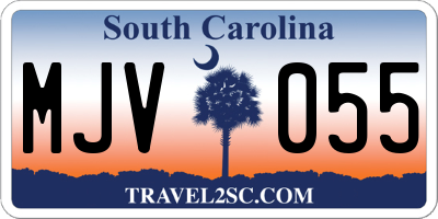 SC license plate MJV055