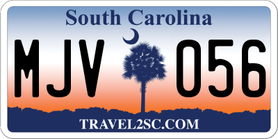 SC license plate MJV056