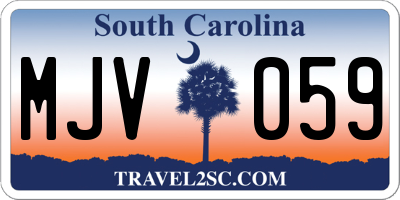 SC license plate MJV059