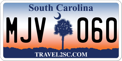SC license plate MJV060