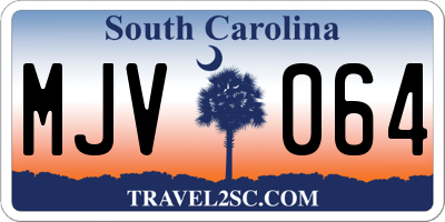 SC license plate MJV064