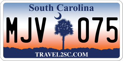 SC license plate MJV075