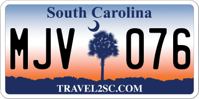 SC license plate MJV076