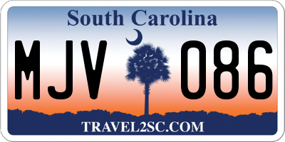 SC license plate MJV086