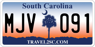 SC license plate MJV091