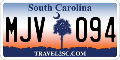 SC license plate MJV094