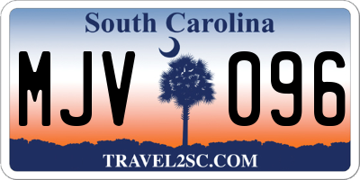 SC license plate MJV096