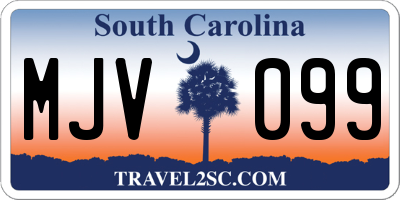 SC license plate MJV099