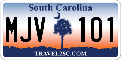 SC license plate MJV101