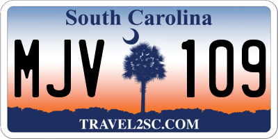 SC license plate MJV109